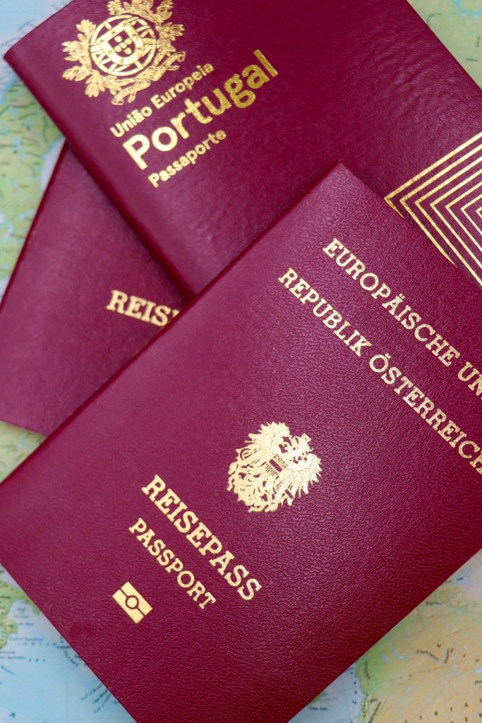 A picture of an EU passport